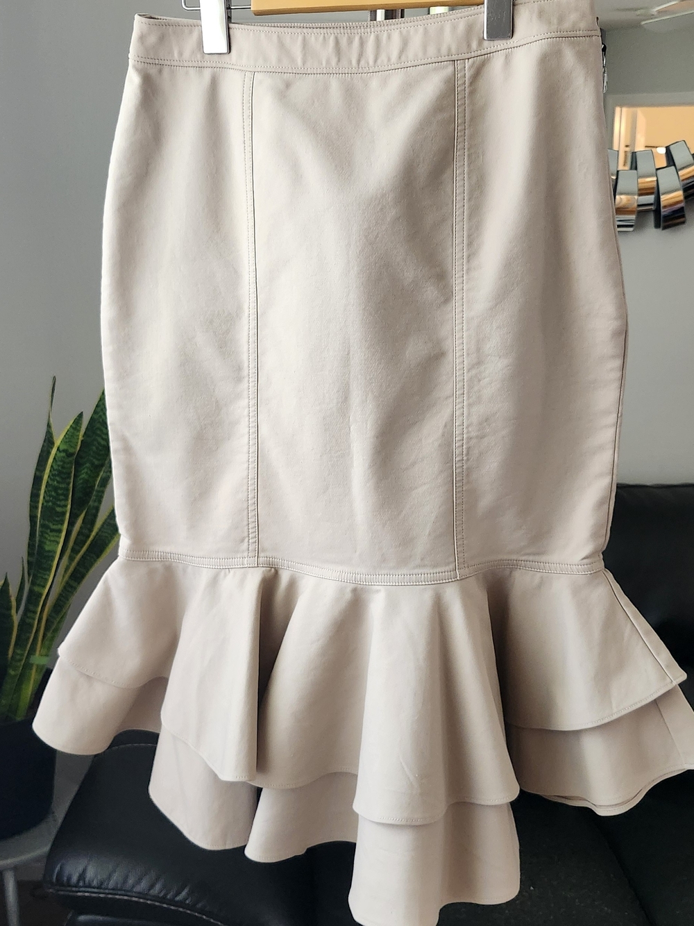 Halogen Beige Ruffle-Hem Skirt - Picture 2 of 7